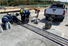 Distrito instala juntas de dilatación en neopreno en segundo puente del intercambiador vial